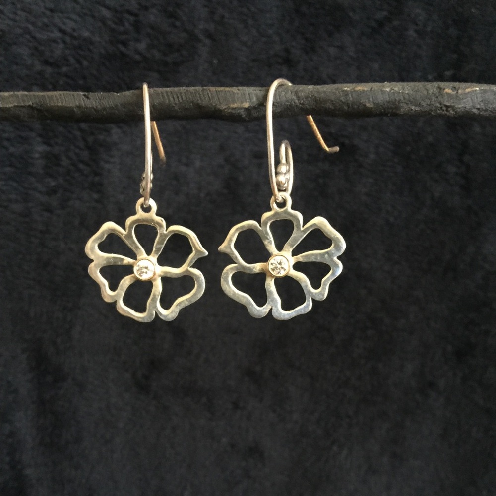 Sterling Silver with Clear Stone Earrings